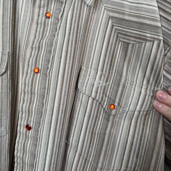 Flying R Ranchwear Mens Western Button Snap Long Sleeve Cotton Shirt 18-36 - Picture 6 of 10